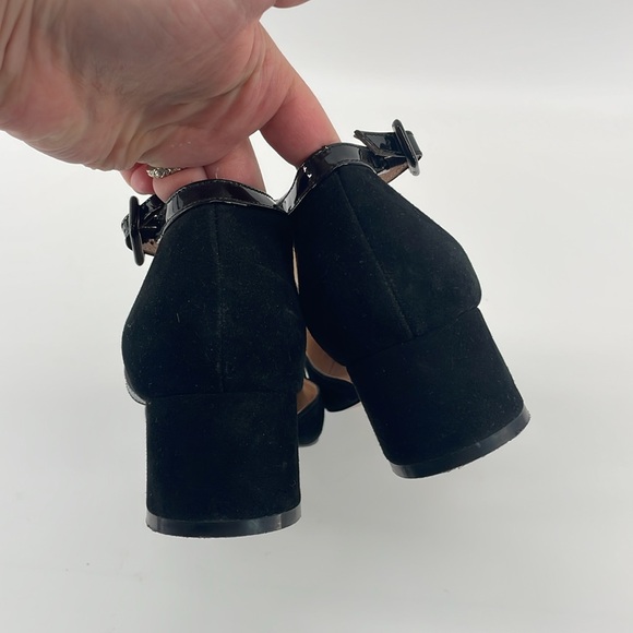 Anthropologie Strappy Heels in Black Suede 9M S59 - Picture 5 of 8